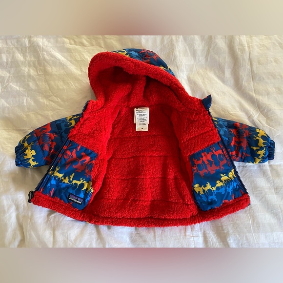 Patagonia Tribbles Reversible Jacket Coat Sherpa Fleece 3m Animal print - Picture 5 of 12